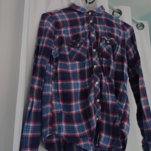 girls abercrombie button-up flanel shirt size XL - Picture 4 of 4